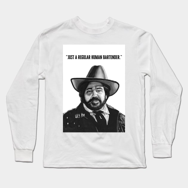 Jackie Daytona, What We Do In The Shadows, Just A Regular Human Bartender. Long Sleeve T-Shirt by DoodlerLoodles